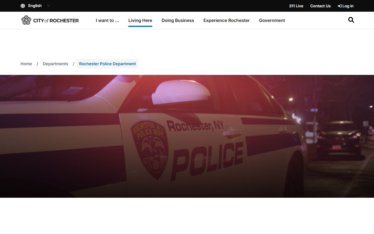 Rochester Police Department used for Rochester jail roster booking and arrest processing